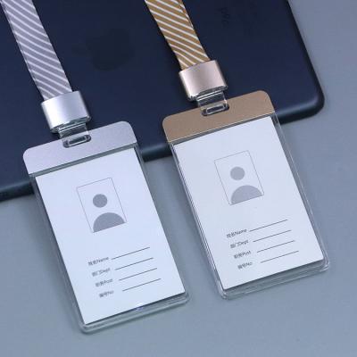 China Work card aluminum alloy large bundle cards certificate work ID card rope staff customs protection set student hanging tag business printing c for sale