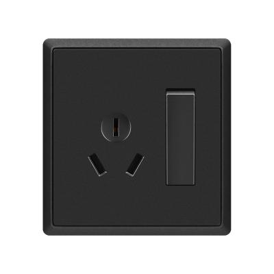 China Custom Modern Office PC Material Wall Power Socket With USB Port Indicator Lamp 10A 86*90MM Electrical Plug Outlet 86*90mm for sale