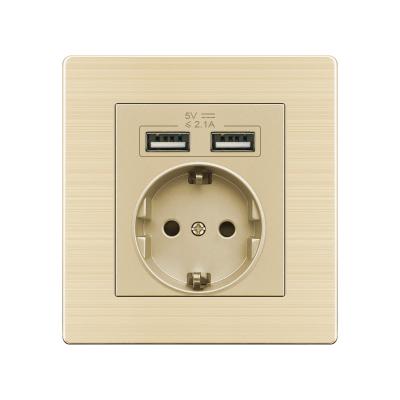 China High Quality Design American Flat 3-Pole Sockets Child Safety Protection European Socket 86*90mm for sale