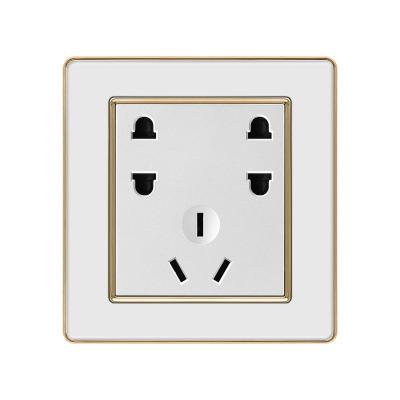 China China Factory Professional 7 Pole Electric Wall Flush Mount Socket 86*90MM 10A  Acrylic Power Socket Outlet 86*90mm for sale