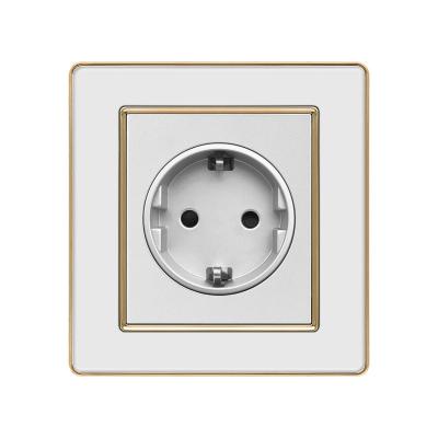 China Wholesale Good Quality Electrical Wall Outlet Socket With Two USB Type 16A 230V European Standard Socket 86*90mm for sale