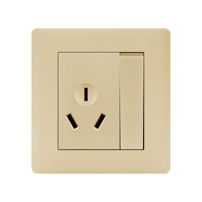 China 250V Household Wall Mounted sockets and switches 1 gang 1 way electrical switch socket 86*90mm for sale