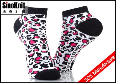 China Leopard Colored Ankle Socks Sexy Women Low Cyt Ankle Socks with OEM Service for sale