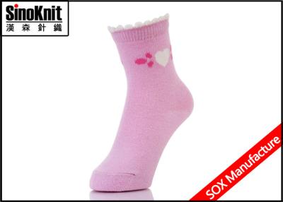 China Rosa netter glücklicher Mädchen-nicht Beleg scherzt Socken-Mode-Jacquardwebstuhl Soem-Großhandel-Socken zu verkaufen