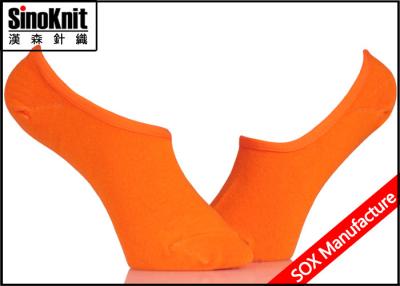 China Bright Colored Orange No Show Socks Low Cut Cotton Socks  for Man and Woman for sale