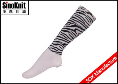 China Leg Warm Zebra Trendy Ladies Fashion Socks Knee High Girls Socks Breathable for sale