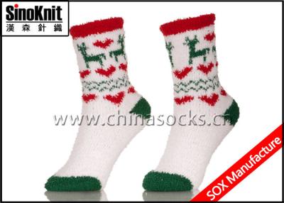 China Warm Polyester Funky Socks / Pink Women Floor Socks Thick and Soft for sale