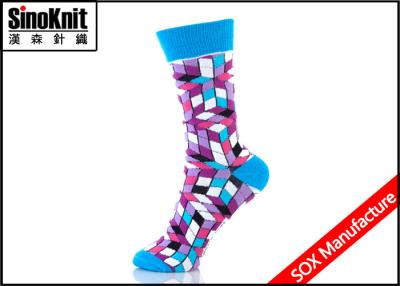 China Colorful Argyle Women Fashion Socks Breathable for winter for sale