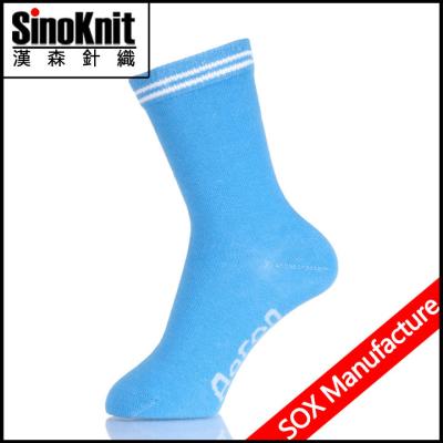 China Green / Blue Non Slip Kids Socks , Free Size For Kids Cotton Soft Wearing Socks for sale