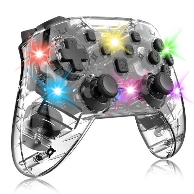 China Touch Buttons Gamepad Private Mode Switch Dual Motor Vibration Wake PRO Flash NS Switch Gamepads and Wireless Transparent Game Controllers for sale