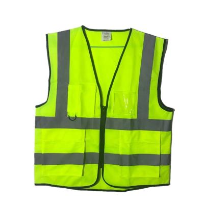 China Reflective Traffic and Industrial Water Proof Tape Vest with Pocket High Visibility Reflective Safety Vest with Logo for sale