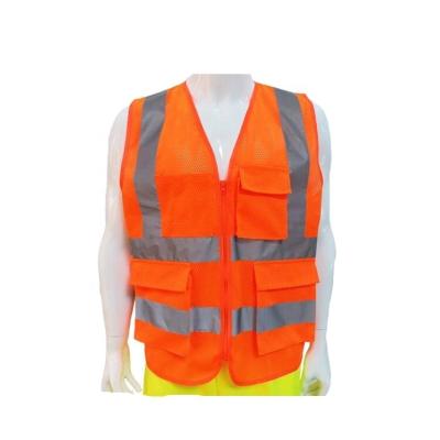 China Water Proof Cotton Safety Reflective Vest With Pocket Tape Reflective CE Printed LOGO for sale