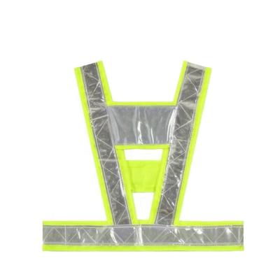 China 100% Water Proof Polyester High Visibility V Shape Reflective Safety Vest Belt / Reflective Running Vest for sale