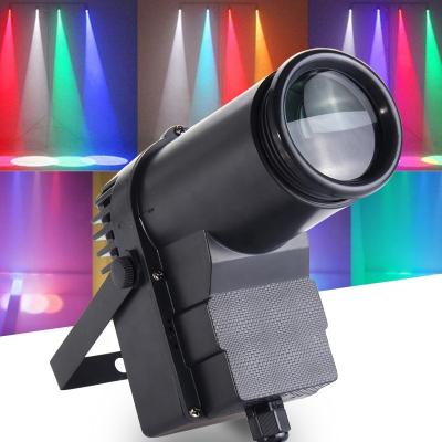 China Hotel Mini Beam LED 10W Pin Spot Light RGBW Disco DMX512 Dance Floor Light Party for sale