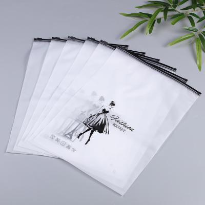 China Recyclable Degradable Custom Printing Zipper Bag Plastic Frosted Clothing Storage Bag Packaging Plastic Ziplock Bag for sale