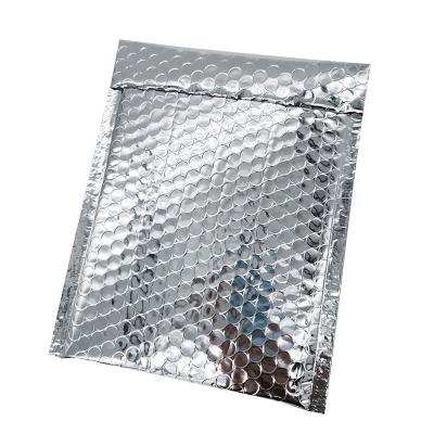 China Waterproof Aluminum-coated Envelope Packaging Biodegradable Silver Color Poly Mailer Environmental Protection Express Bag for sale