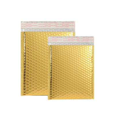 China Rose Gold Packaging Shipping Printed Waterproof Custom Wrapping Envelope Biodegradable Bubble Mailer Bags With Logo for sale