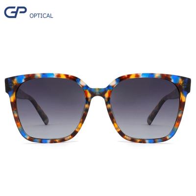 China Custom Logo Square Frame Luxury Womens Clear Acetate Sunglasses 2021 Fashion New Shading Sun Glass Sunglasses for sale