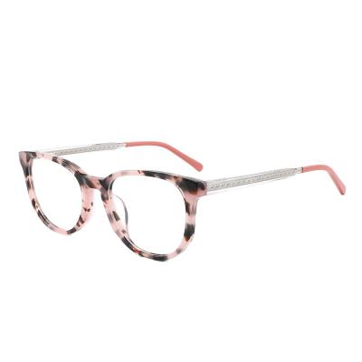 China NEW OPTICAL FRAME 2022 Metal Core Acetate Sheet Optical Glasses Frames Cat Eye Glasses Frames Woman Ready Running Eyeglass Optical Frames for sale