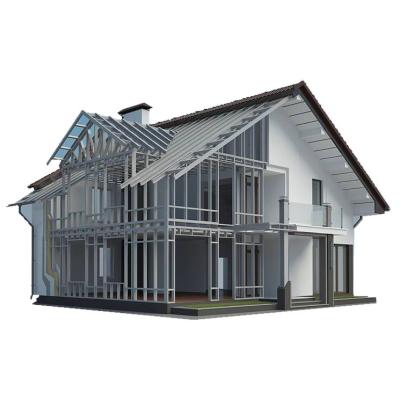 China 2021 Qingdao villa of modern prefab steel builder villas, luxury prefab beach steel villa for sale