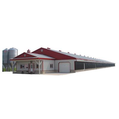 China Economic Lightweight Prefab Farms Steel Structure Chicken House Poultry Farming House for sale