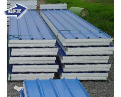 China Easy to assemble& dismentle easy installation 50mm 75mm 100mm thickness EPS sandwich panel for roof and wall for sale