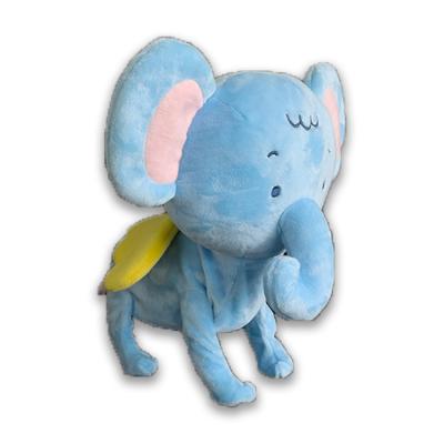 China 2022 Wholesale Custom Gift Blue Elephant Plush Imitation Brand Children Soft Stuffed Animal Talking Electric Plush Toy for sale