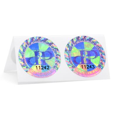 China Custom Holographic 3D Hologram Sticker Hologram Security Sticker for sale