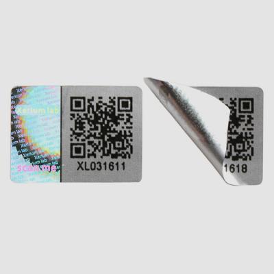 China High Quality Anti-Counterfeit QR Code Hologram Self Adhesive Sticker for sale