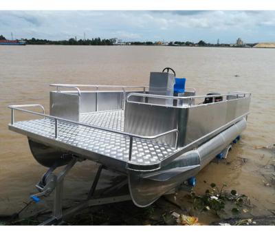 China Aluminum 25ft All Welded Aluminum Pontoon Boat Fishing Boat for sale