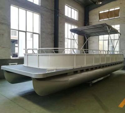 China High Quality Welded Aluminum Fishing Boat 10m Pontoon Boat for sale