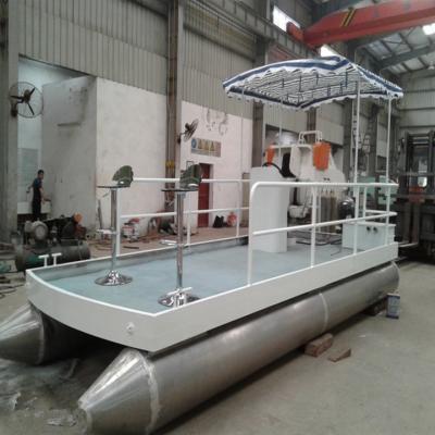 China Inshore Fishing Pontoon Boat Aluminum Fabricates for sale