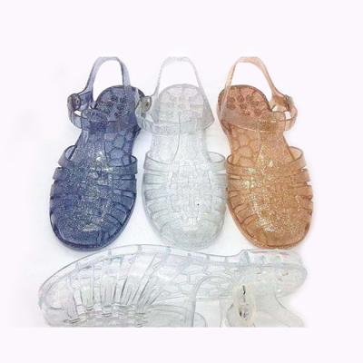 China 2019 Spring New Factory Design Kids Summer Beach PVC Transparent Children's Sandals Very Cheap Baby Girls&Boys Crystal Shoes Anti-odor for sale