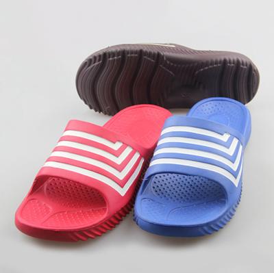 China 2019 Men&Women Wholesale Cheap Unisex Injection EVA Slippers Children Sport Once-Molding Spring Striped Anti-Smell Slide For Kids for sale