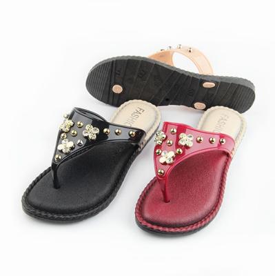 China Women's PVC Slippers 2018 Hot Sales Beautiful Rendered Soft PVC Flip Flops Indoor and Outdoor Comfortable Women's Slippers from China for sale