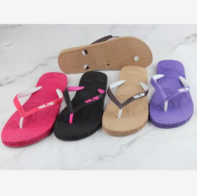 China Hot Anti-odor Summer Sales PVC Soles Flip Flops Woman Beach Sandals for sale