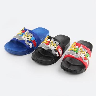 China 2021 New Factory Design Spring Cartoon Tom&Jerry Animals Drip Plastic Upper Deodorization PVC Children Boys Slippers For Kids for sale