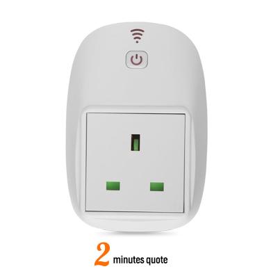 China Commercial UK standard 3Pin 230V 16A Power Plug Socket Wifi Outlet Remote Control Smart Plug And Socket For Home Automation for sale