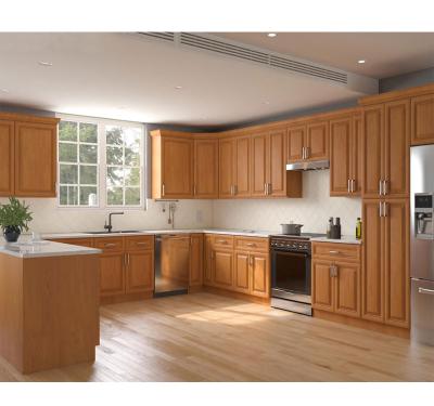 China Size modern quality solid wood door straight from china ready to ship wood cabinet kitchen oak sink for sale