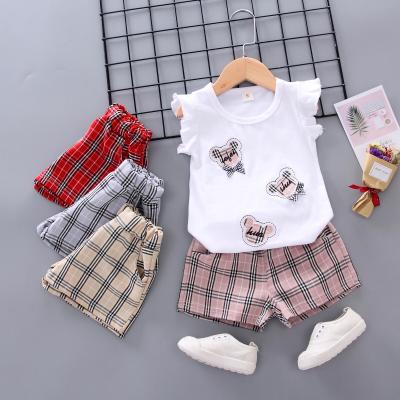 China Fashion\Baby Boy Comfortable\Durable Clothes New Style Summer New Kid Infant Girls Fashion T-shirt +Shorts Skirt Girls Outfits Clothing Set for sale