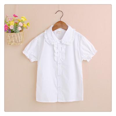 China Stylish Pure White Baby Anti-pilling T-shirt Clothes Summer Clothing With Short Sleeves for sale