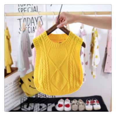 China Autumn New Breathable Round Neck Flower Printing Sleeveless Vest Knitted Top For Girls for sale