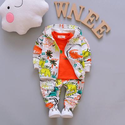 China Fashion\Baby Boy Comfortable\Durable Clothes 2020 Hot Sale Wholesale Kids Autumn Boutique Clothes Baby Kids Casual Zipper T-shirts Wears Boys 3 Piece Sets for sale