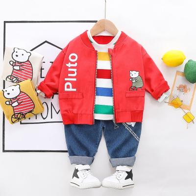 China Winter Animal Print Fashion Baby Boy Clothing Sets Autumn Clothes Kids Clothing Wholesale Casual Smart Baby Clothing Sets for sale