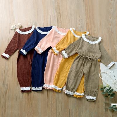 China 2020 Wholesale Casual Organic Cotton Newborn Baby Boy and Girls Clothes Long Sleeve Baby Rompers for sale