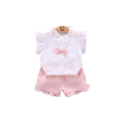 China Fashion / Comfy Breathable / Formal Girl Clothes 2 Piece Kids Clothes Set Boutique Kids Clothing Printed Short Sleeve Baby Summer Outfits for sale