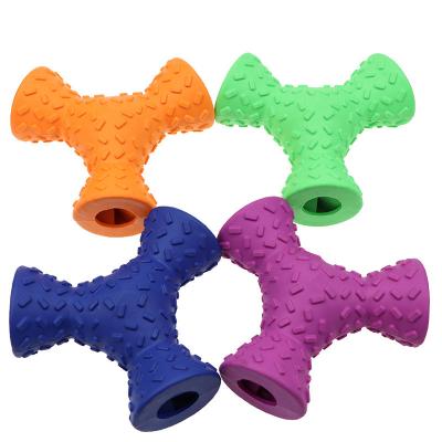 China Custom Stocked Natural Rubber Pet Chew Toys Tooth Cleaning Leak Food Dog Toy Manufacturer for sale