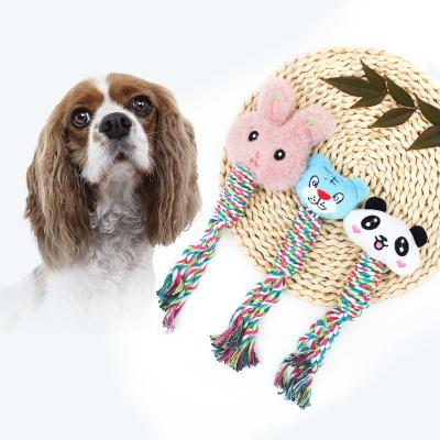 China Wholesale Hot Sale Eco Interactive Cotton Plush Durable Dog Chew Toys Stocked Rope for sale