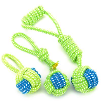 China Stocked Custom Different Designs Toys Interactive Chew Cotton Rope Playing Chew Dog Toys For Pet for sale