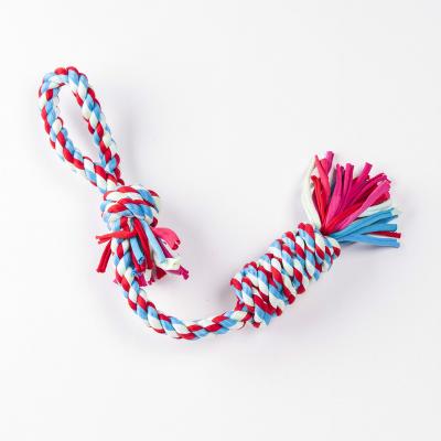 China Custom High Quality Non-Toxic Toy Cotton Interactive Stocked Rope For Pet Toys Durable Bite Braid for sale